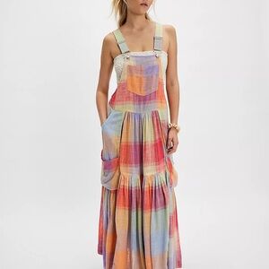 Free People Rainbow Overall Dress